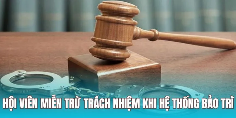 Thành viên được miễn trừ trách nhiệm khi hệ thống bảo trì